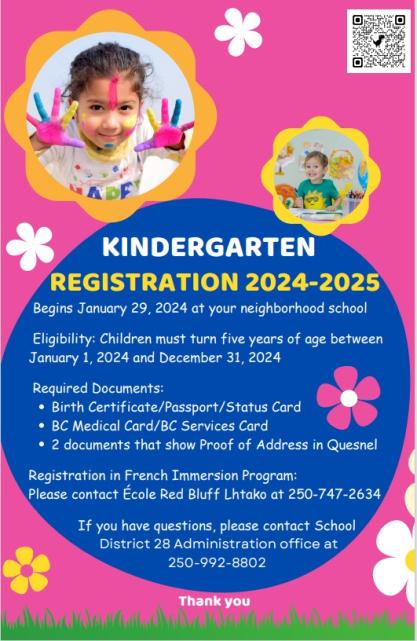 Kindergarten Registration begins